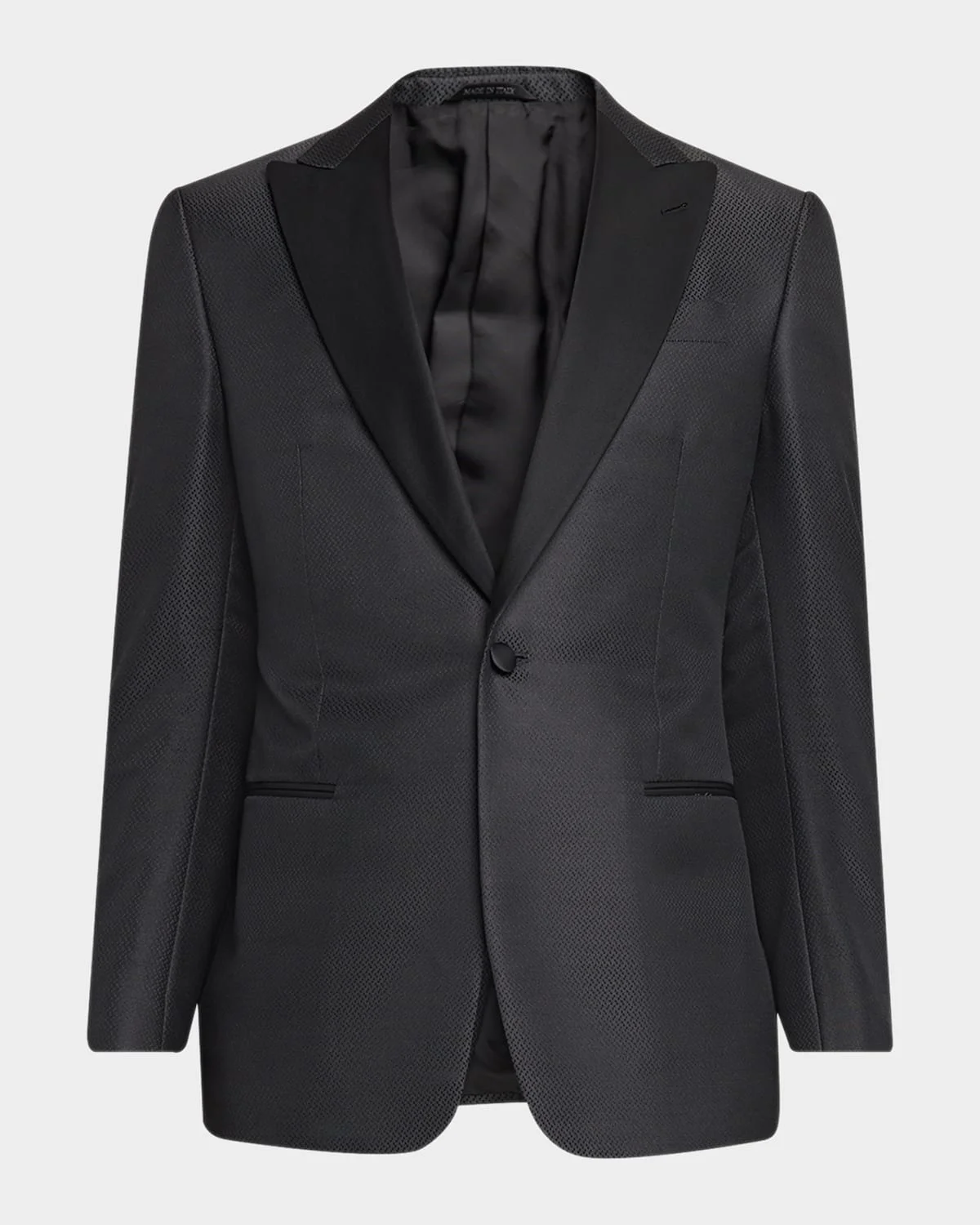 Wool-Silk Micro Jacquard Dinner Jacket - 1