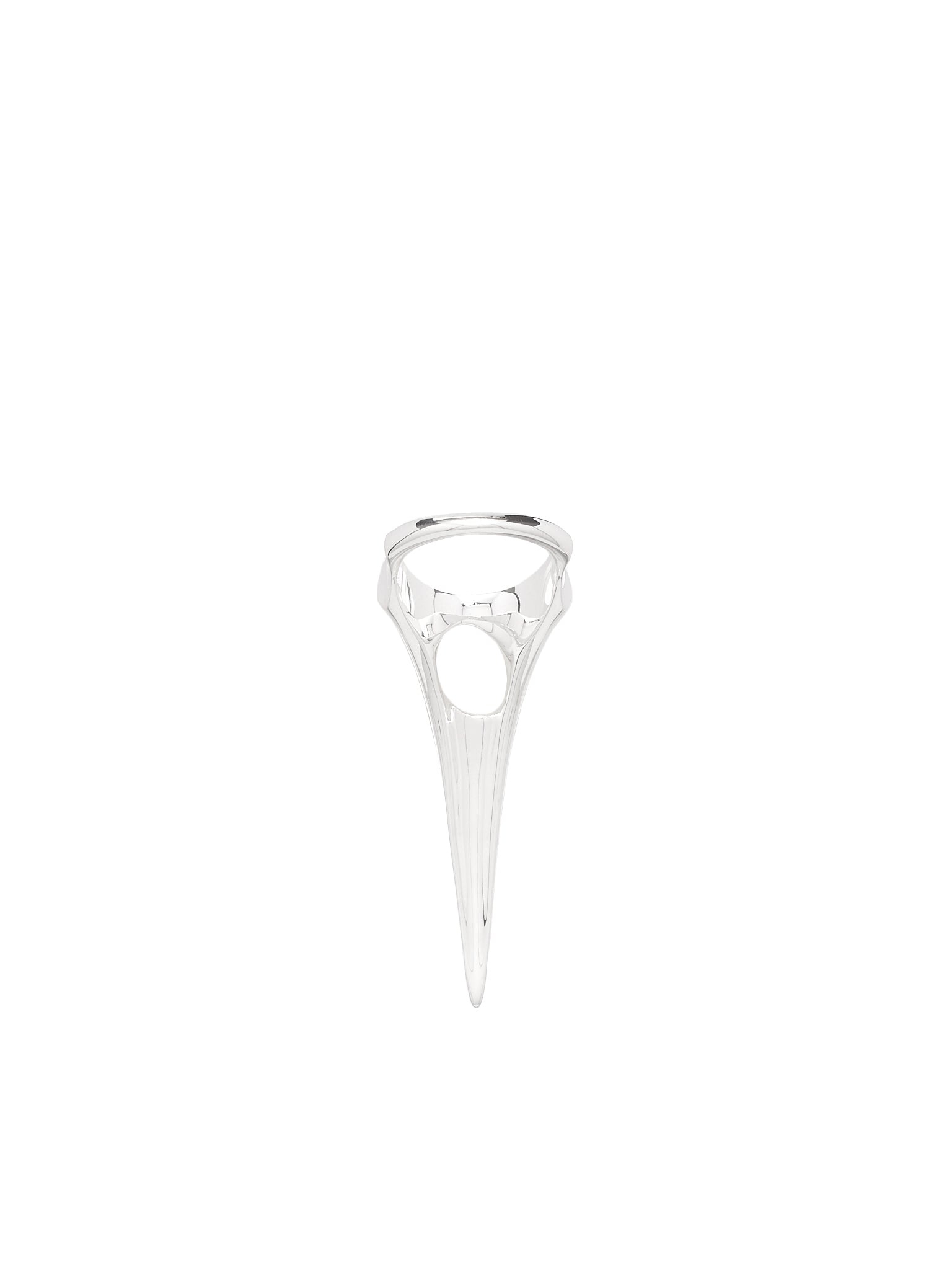 Bright Silver Claw Ring - 2