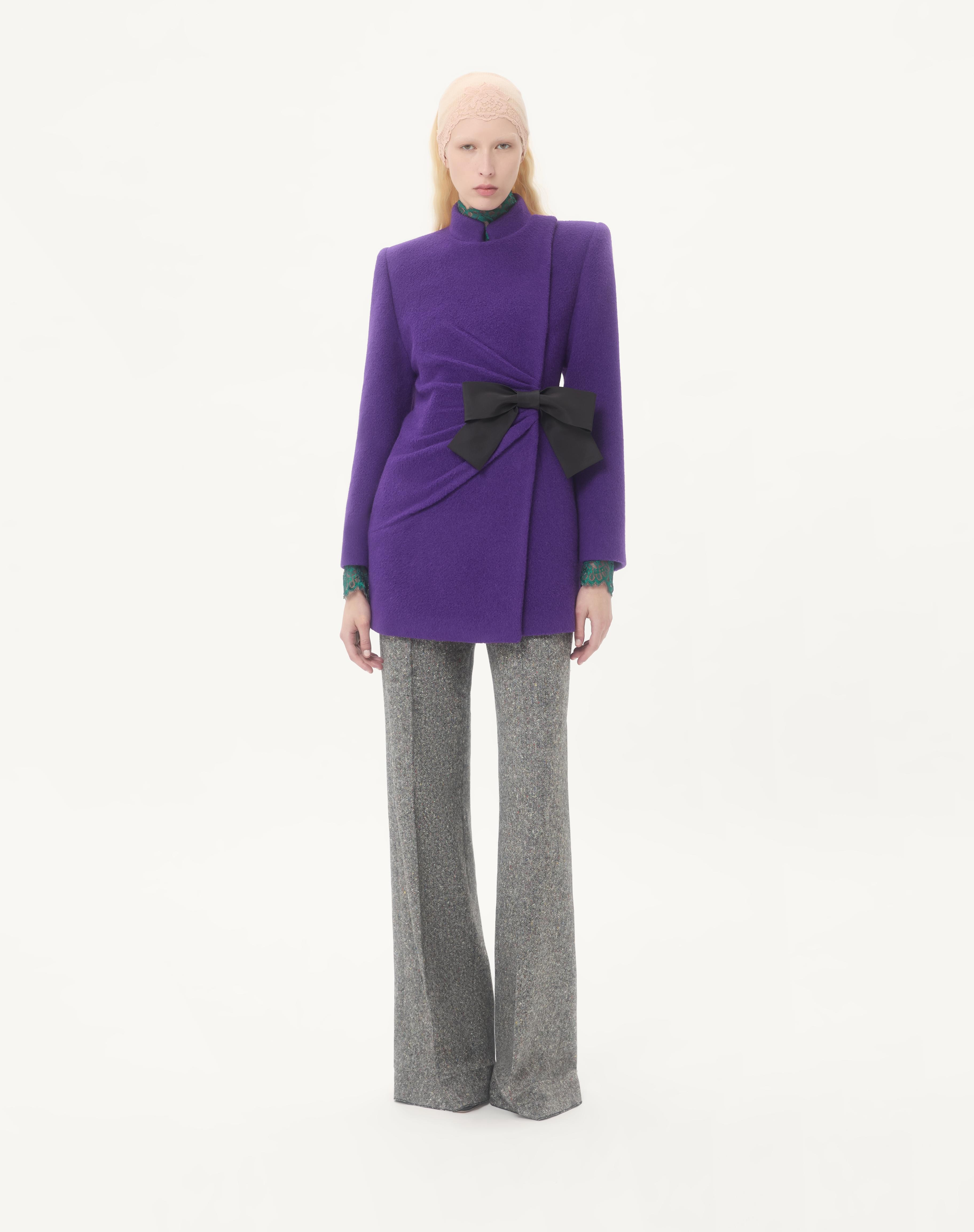 VELOUR PEACOAT - 2