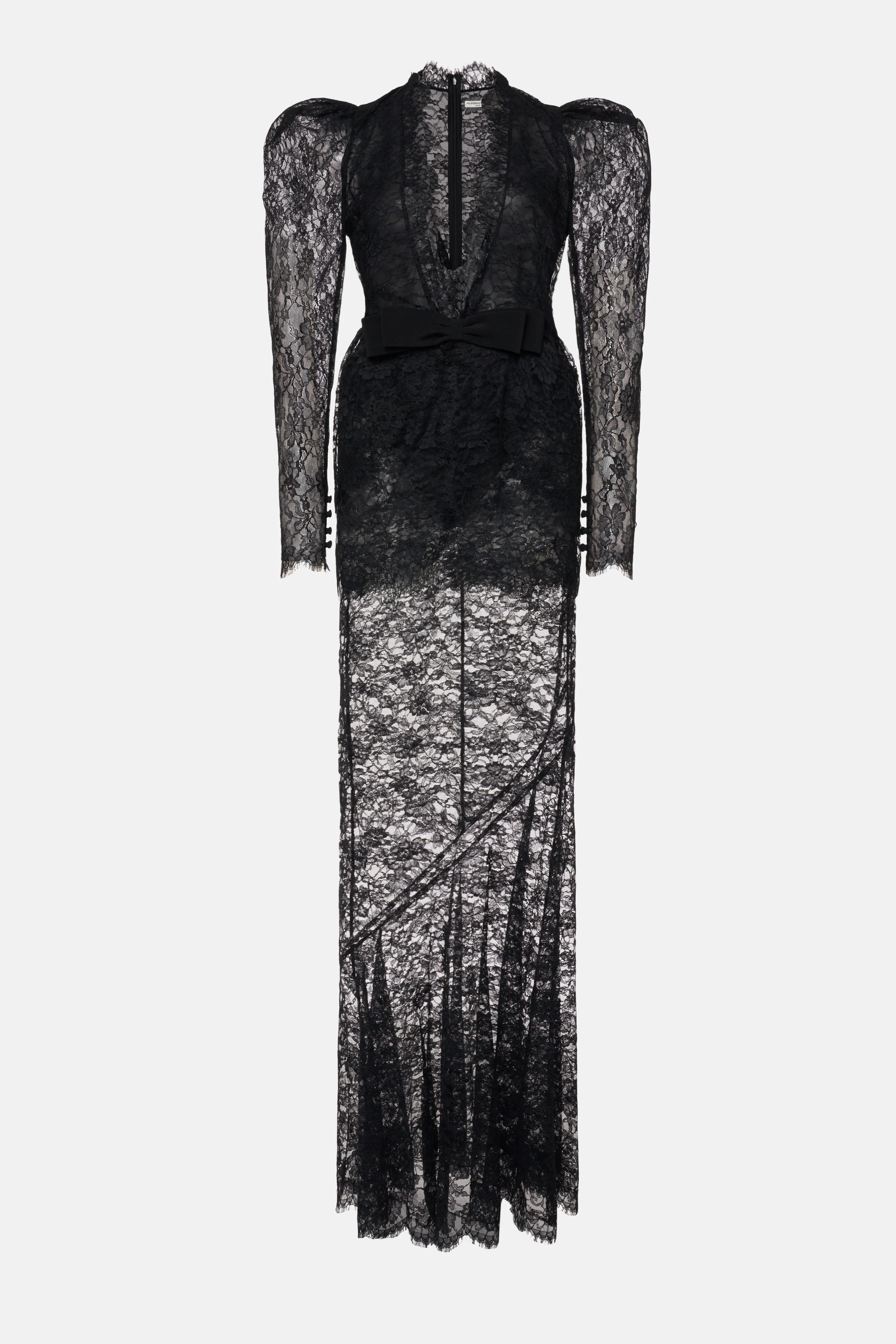LACE DRESS WITH PEPLUM - 1