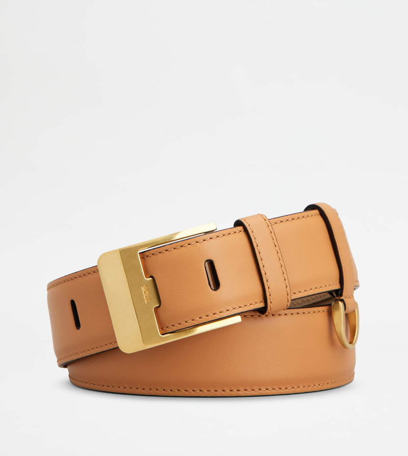 BELT IN LEATHER - BROWN 1
