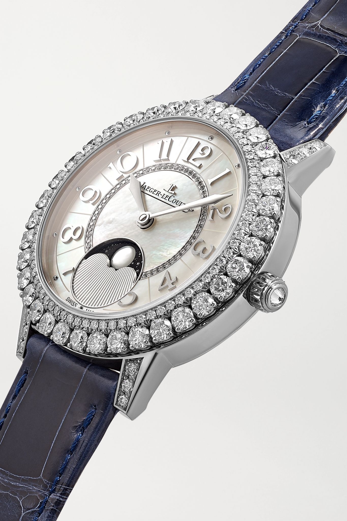 Dazzling Rendez-Vous Moon Automatic 36mm medium white gold, alligator and diamond watch - 2