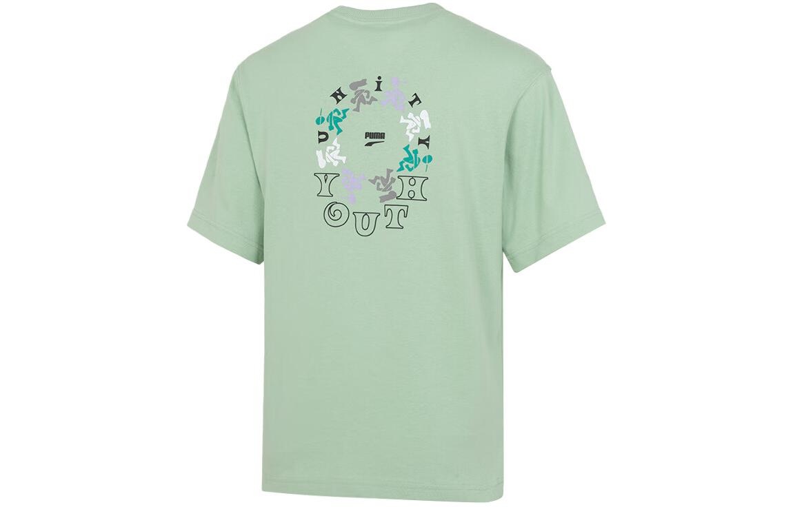 (WMNS) PUMA Youth Logo T-Shirt 'Green' 626119-89 - 2