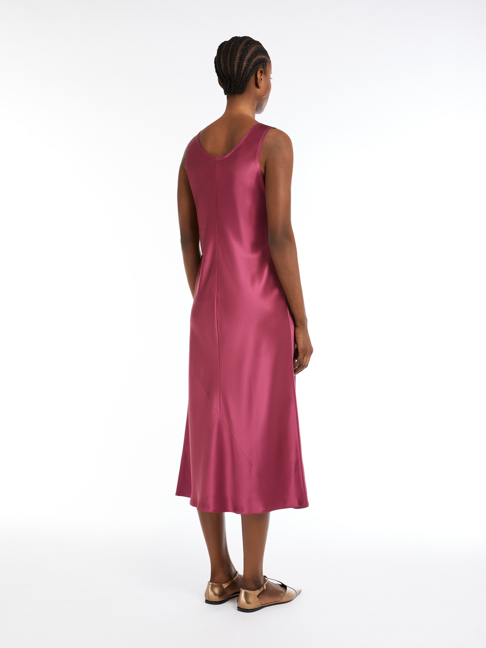 BANJO Flowing silk satin dress - 4