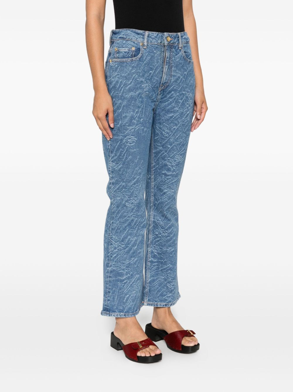 textured five-pocket jeans - 3