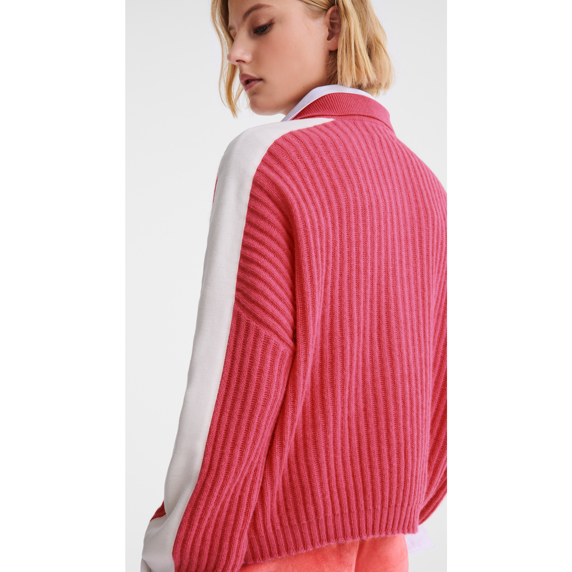 Polo collar jumper Pink - Knit - 4