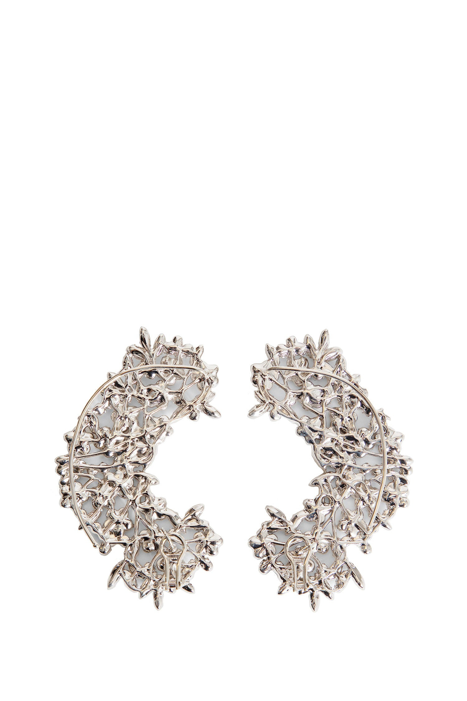 Silver-plated Zirconia Earrings - 2