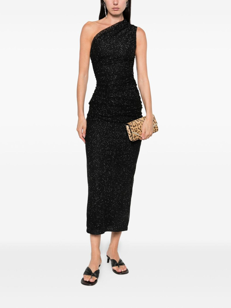 maje one-shoulder rhinestone-embellished dress outlook