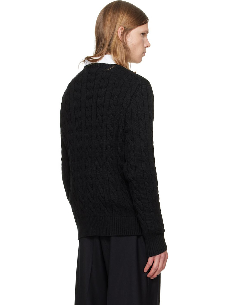 Black Cable-Knit Cotton sweater 3