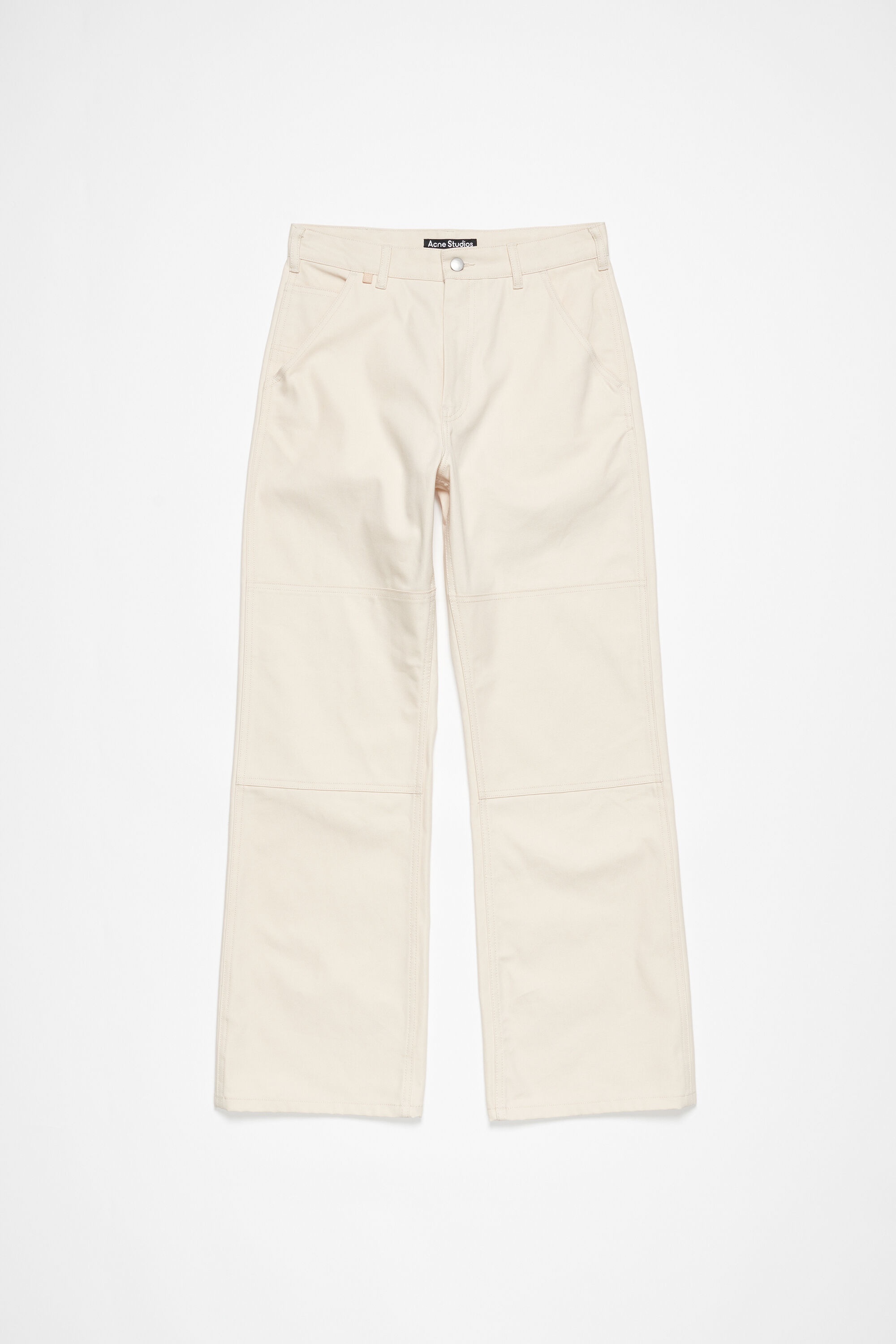 Patch canvas trousers - Oatmeal melange - 7