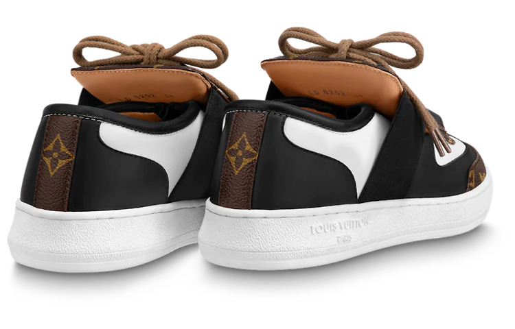 (WMNS) LOUIS VUITTON Lous Sneakers 'Black with Brown Monogram Deco' 1AAW04 - 4