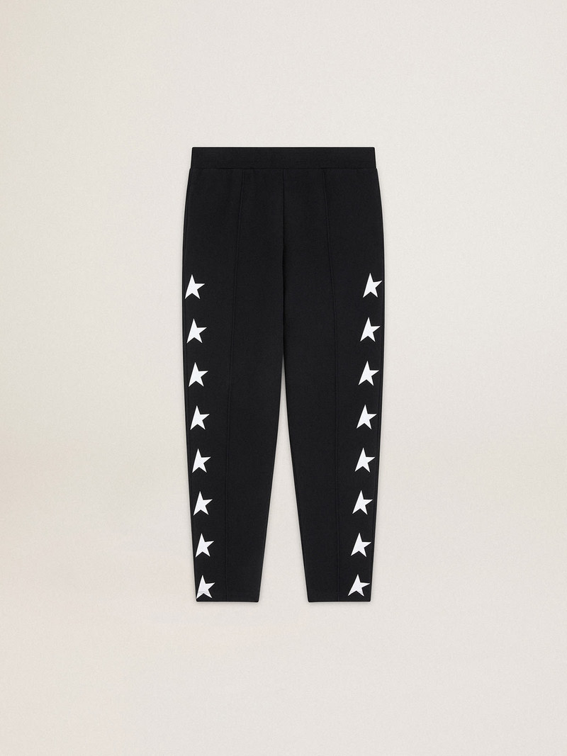 Men's black joggers with white stars 1