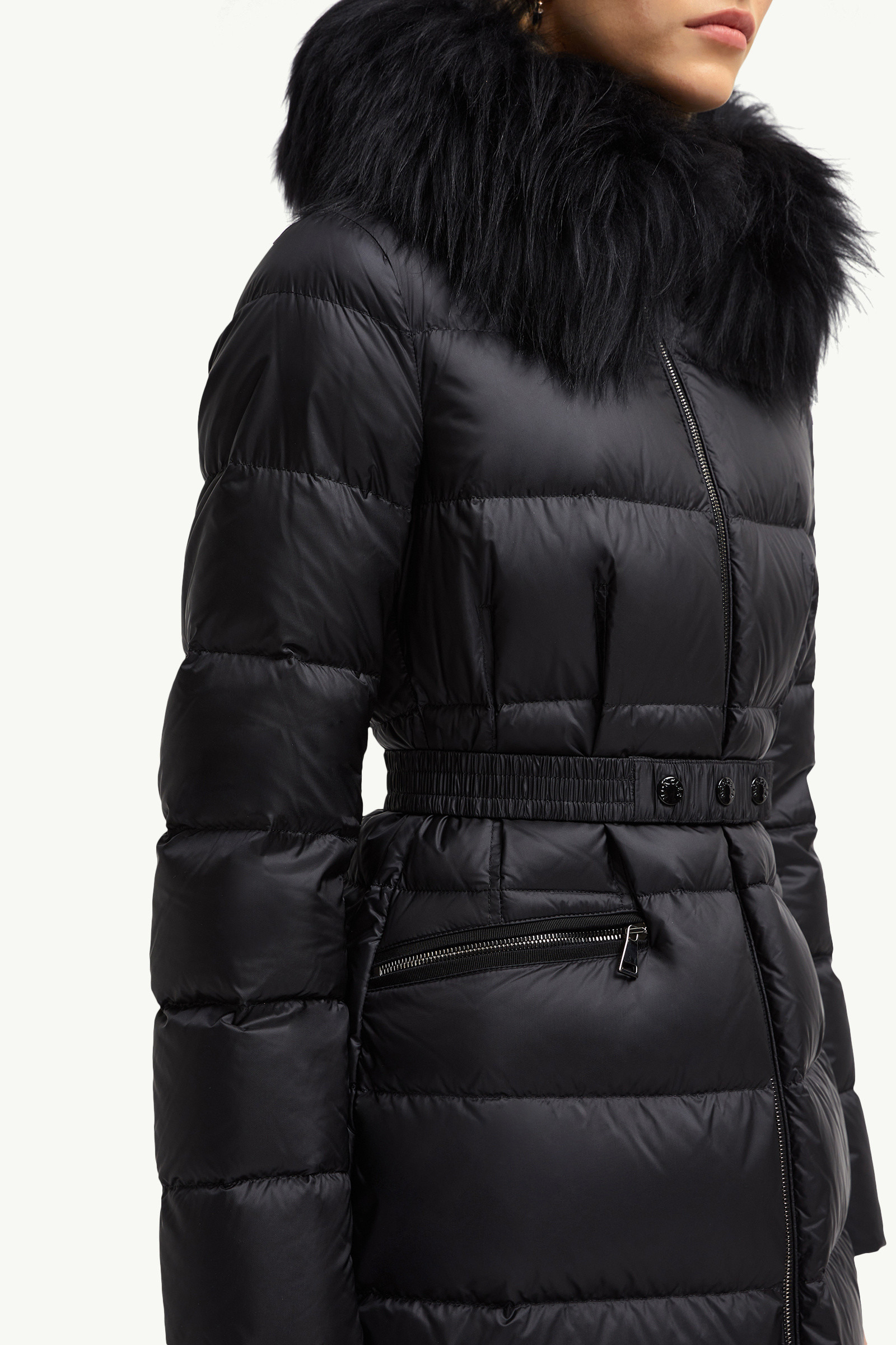Boedic Hooded Shearling-Trimmed Long Down Jacket - 6