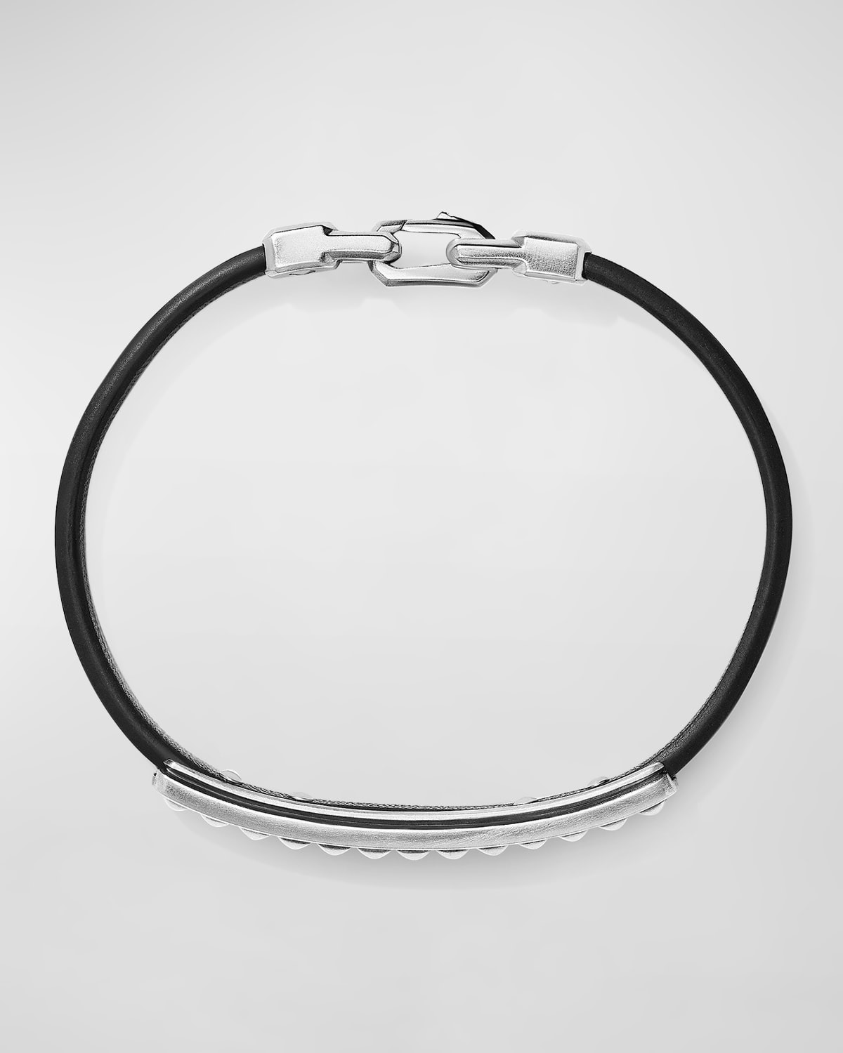 Men's Pyramid Leather ID Bracelet - 2
