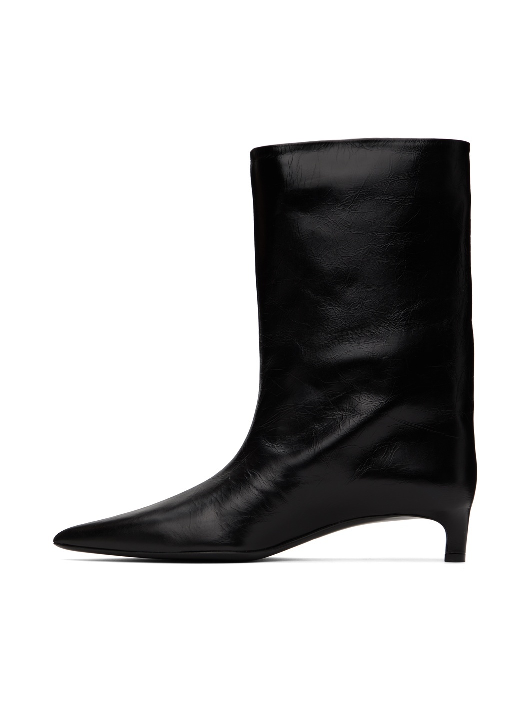 Black Calf Leather Boots - 3