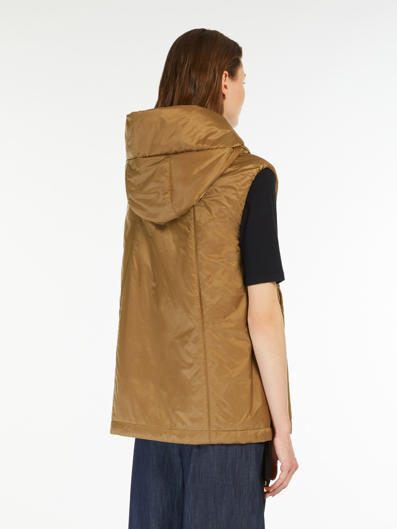 GREENGO Water-repellent canvas hooded gilet 4