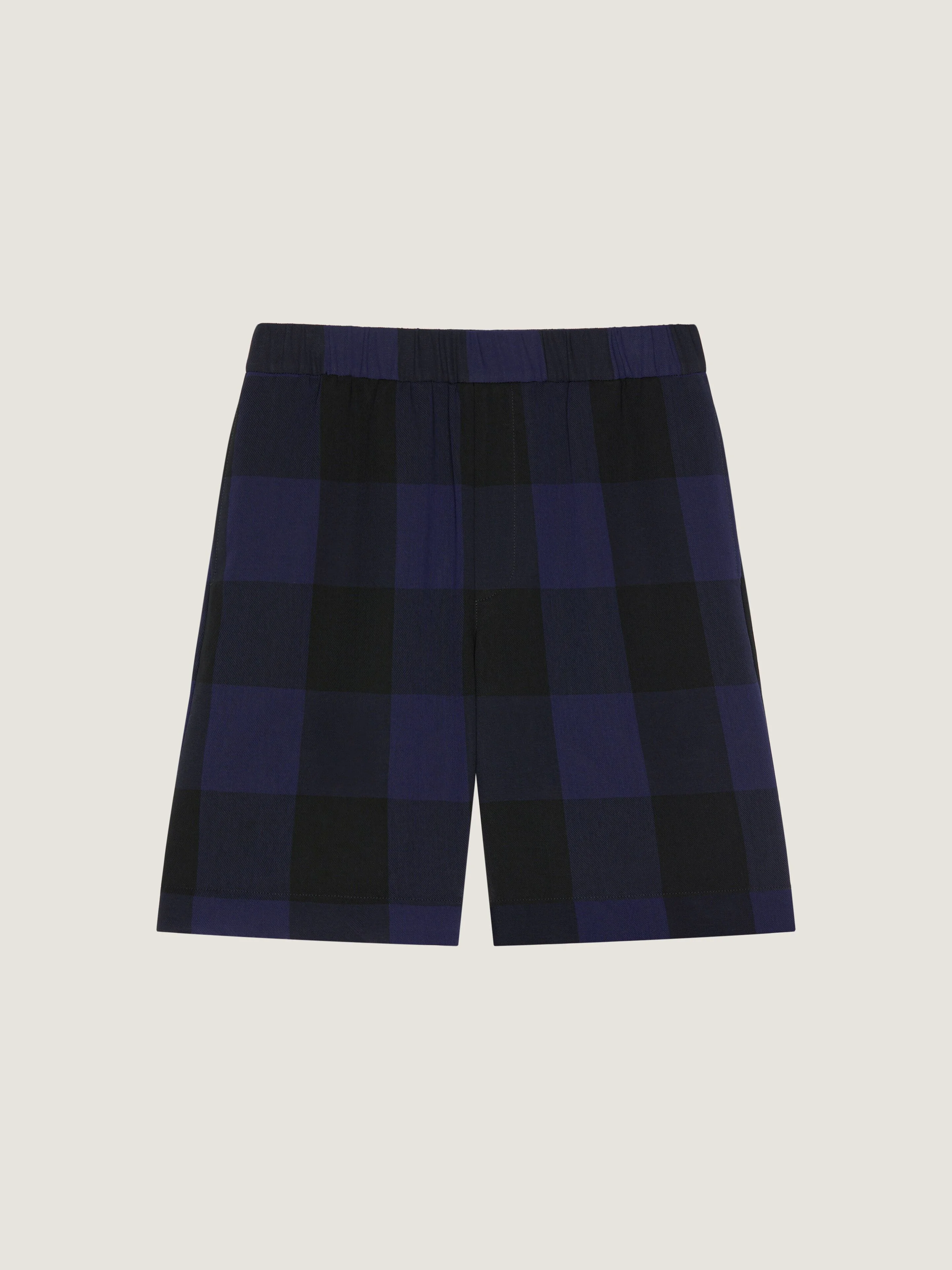 CHECKED BERMUDA SHORTS IN WOOL - 1