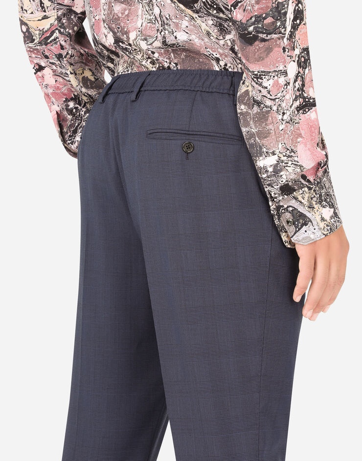 Stretch wool glen plaid pants - 5