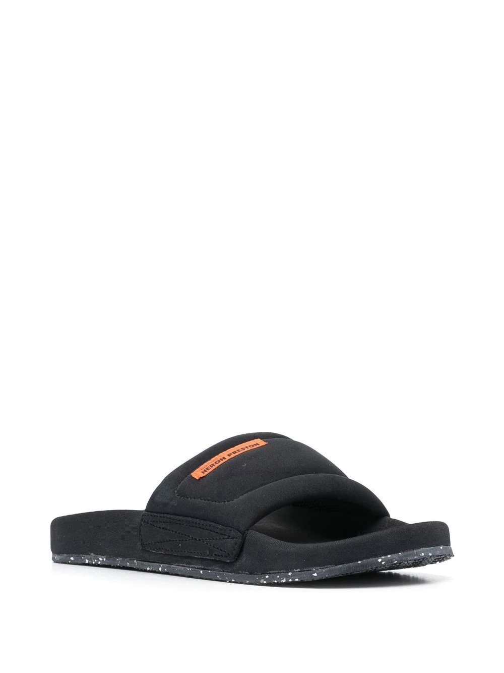logo-patch slip-on slides - 2