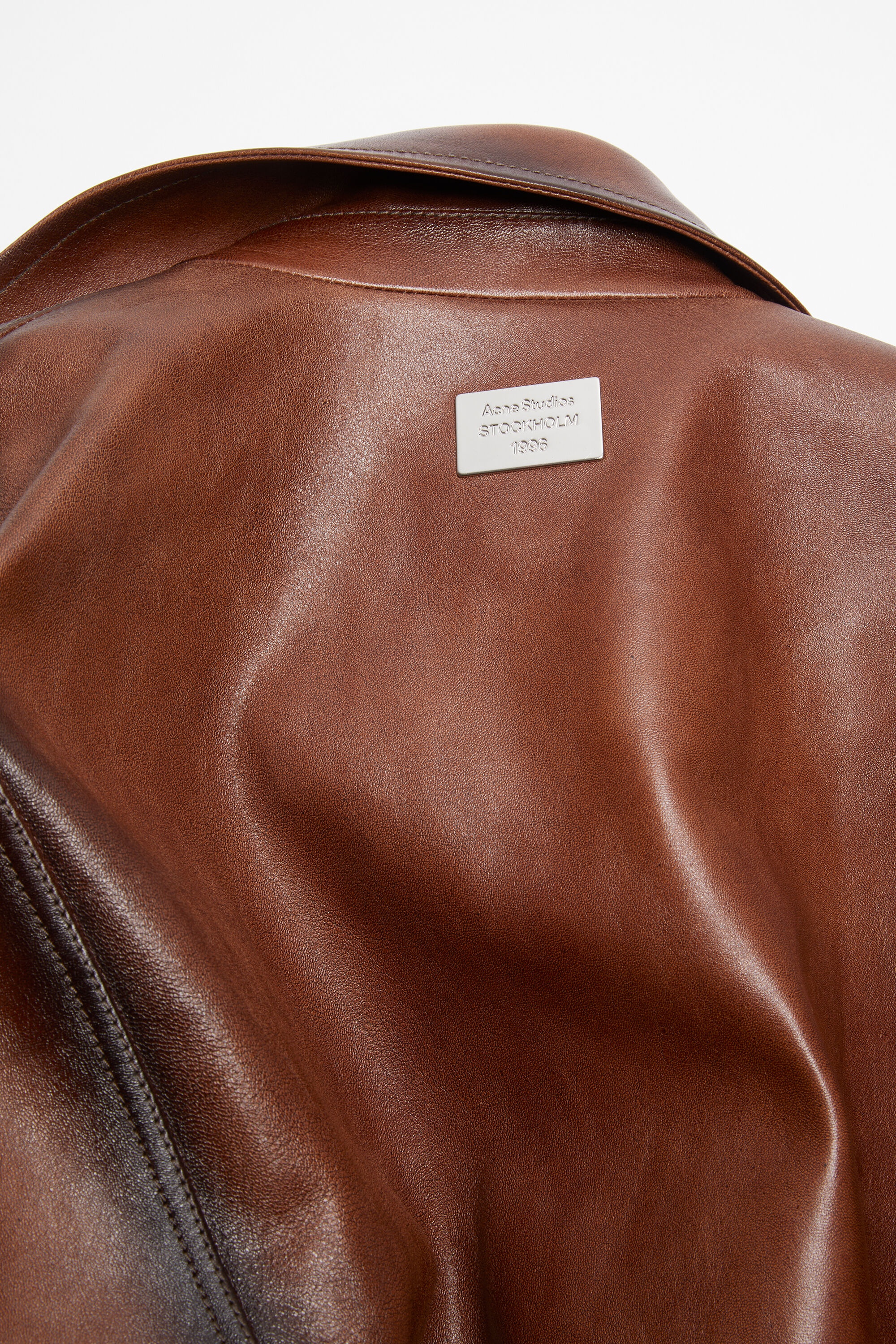 Leather bomber jacket - Cognac brown - 7