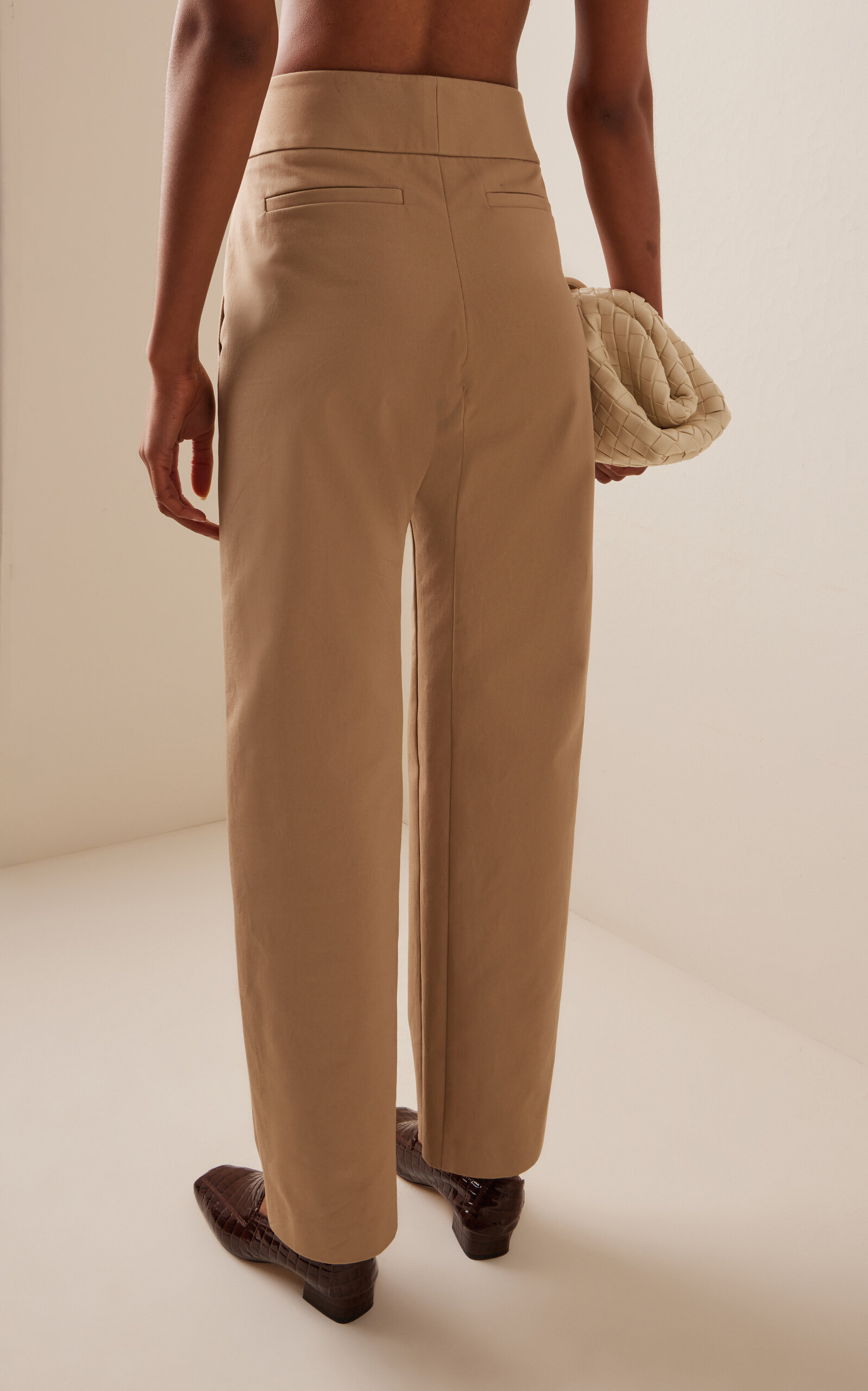 The Phoenix Low-Rise Cotton Gabardine Barrel-Leg Pants khaki - 4