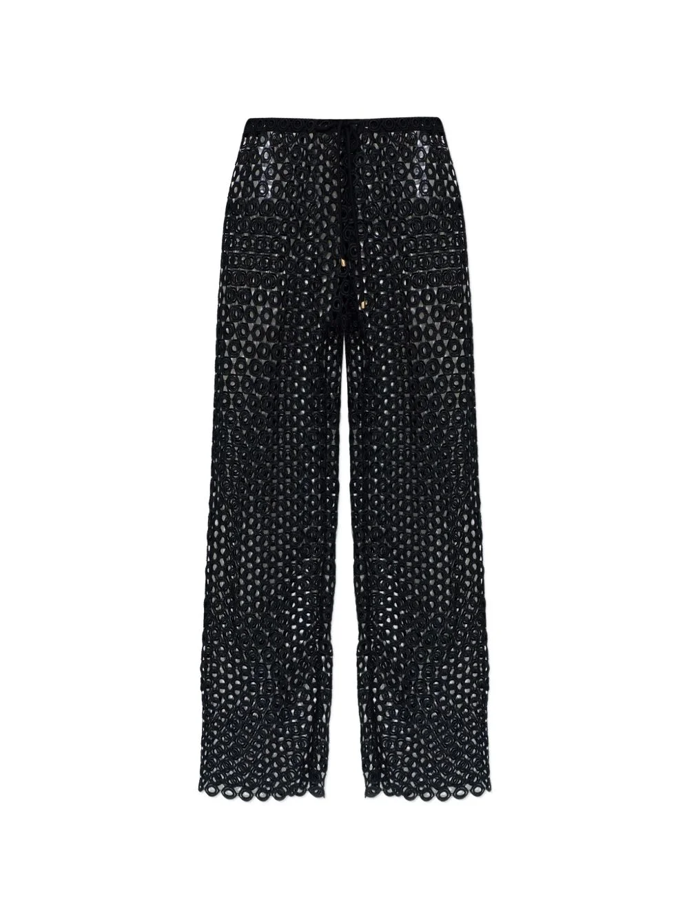 cut-out drawstring trousers - 1