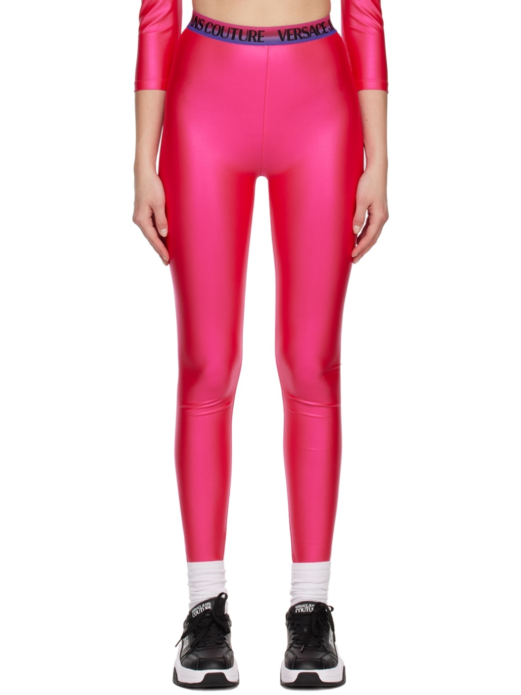 Pink Shiny Leggings - 1