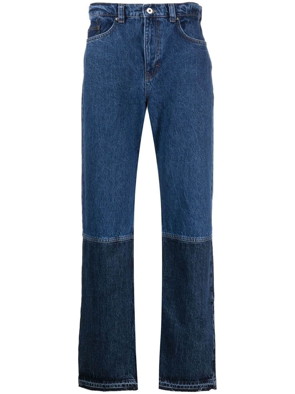 two-toned straight-leg jeans - 1