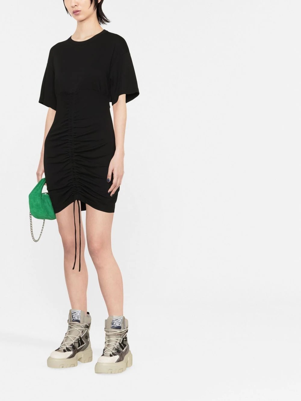 cutout ruched T-shirt dress - 2