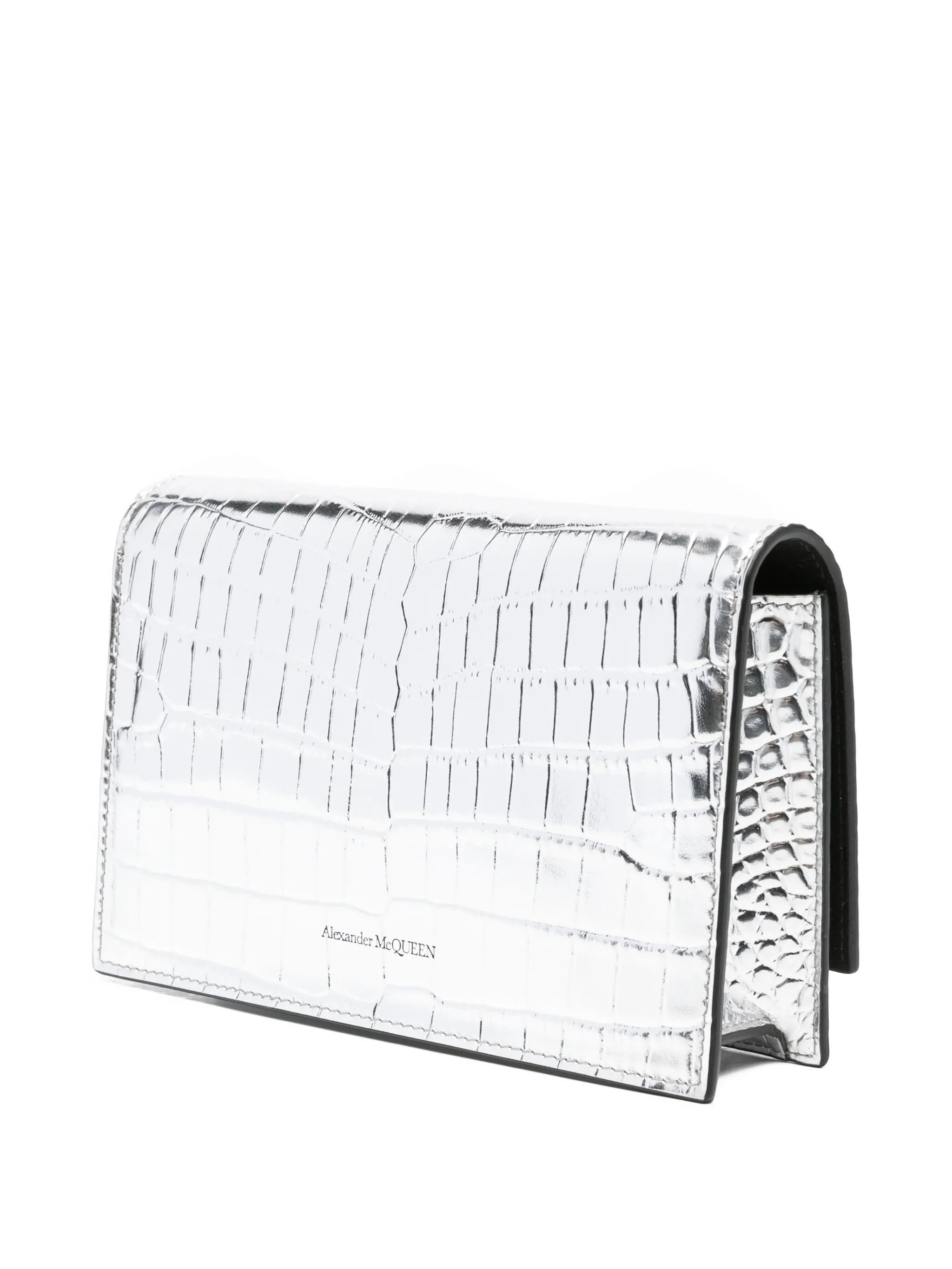 Alexander Mcqueen Skull-embellished Crocodile-effect Bag - 2