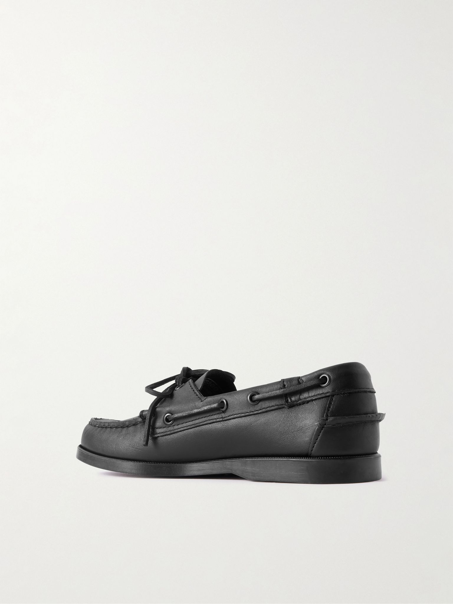 Docksides Portland Leather Boat Shoes Black - 4