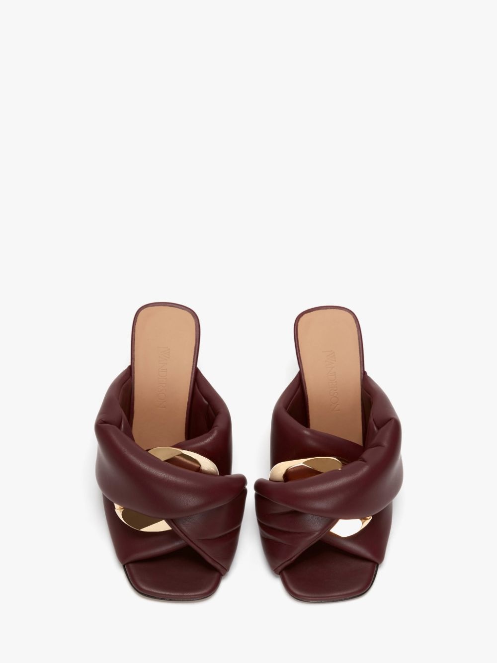 LEATHER CHAIN TWIST HEELS - 4