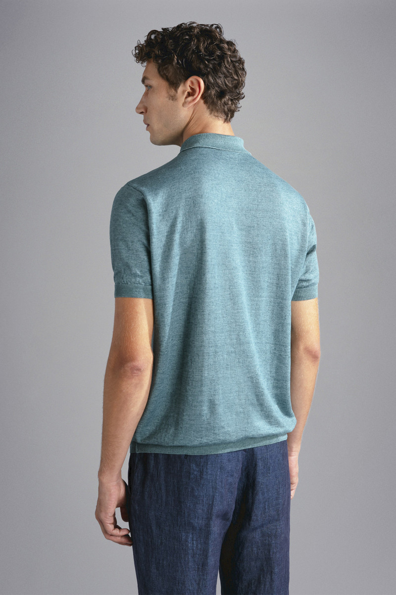FADED LINEN POLO SHIRT 3