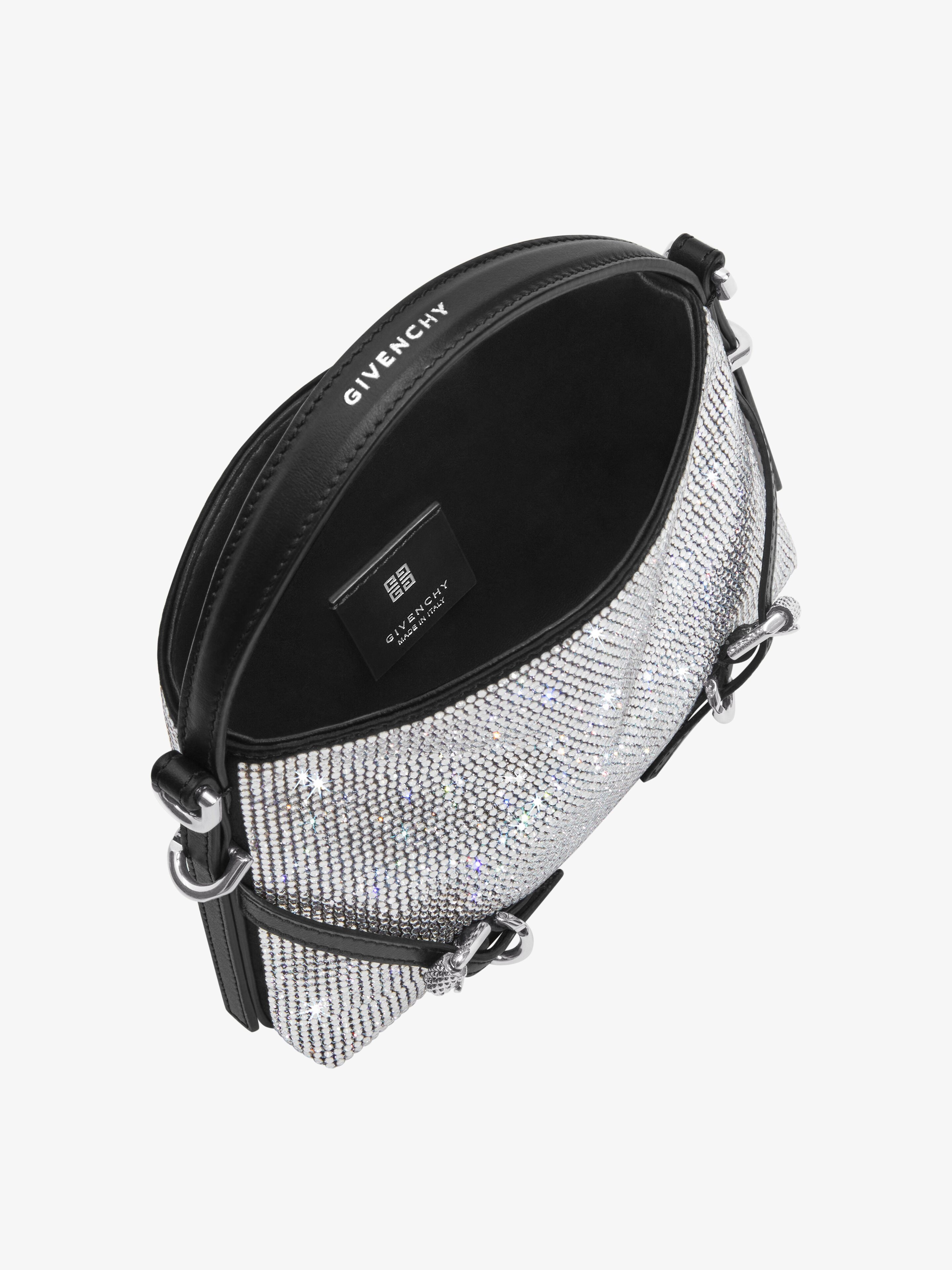 NANO VOYOU BAG IN SATIN WITH STRASS - 5