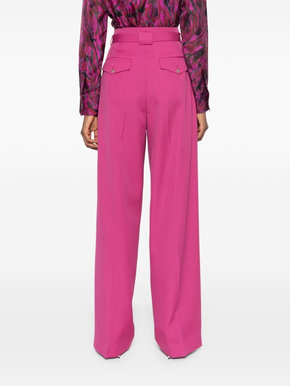 pleat-detail trousers - 4