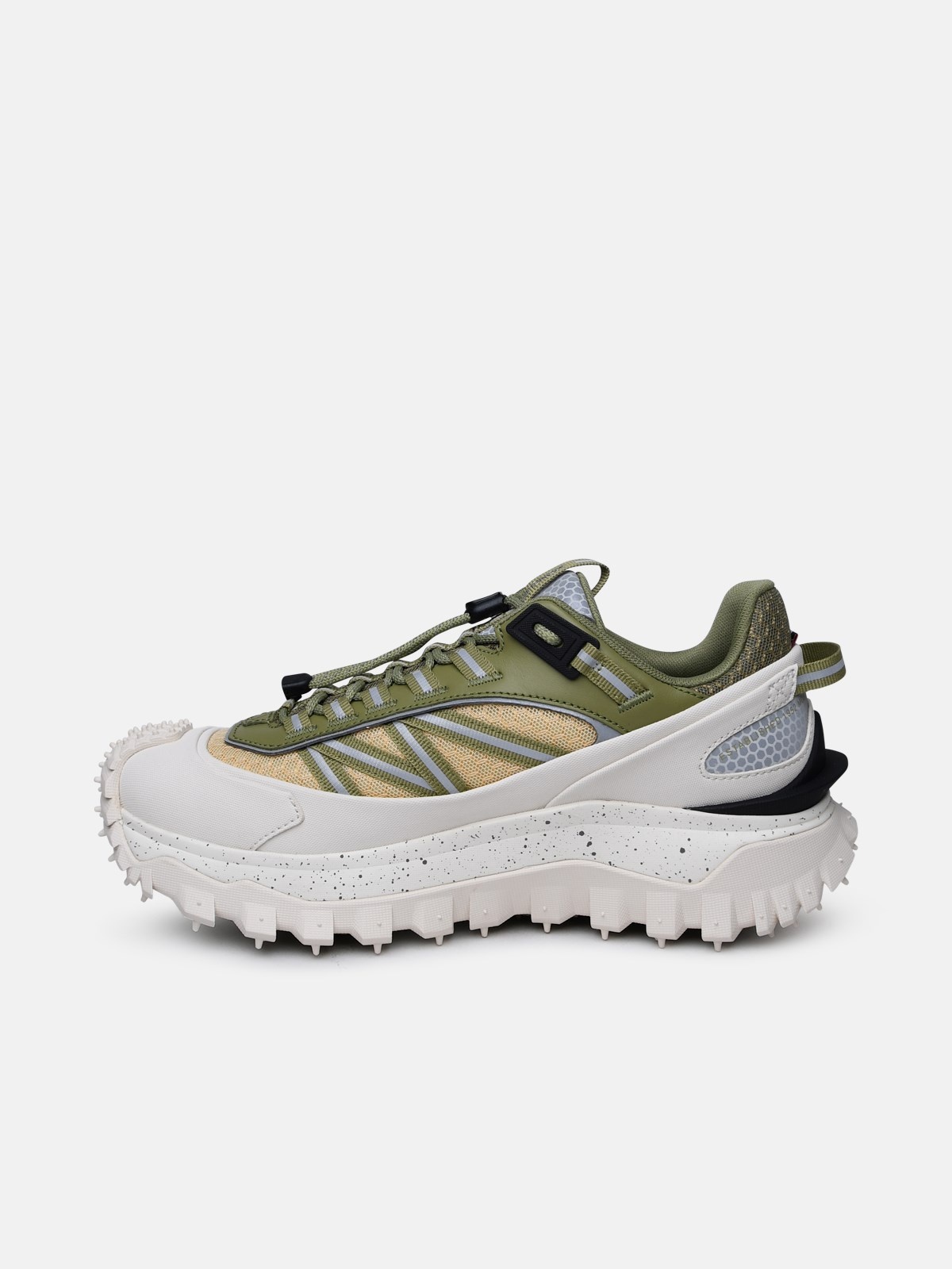 GREEN LEATHER BLEND SNEAKERS - 3