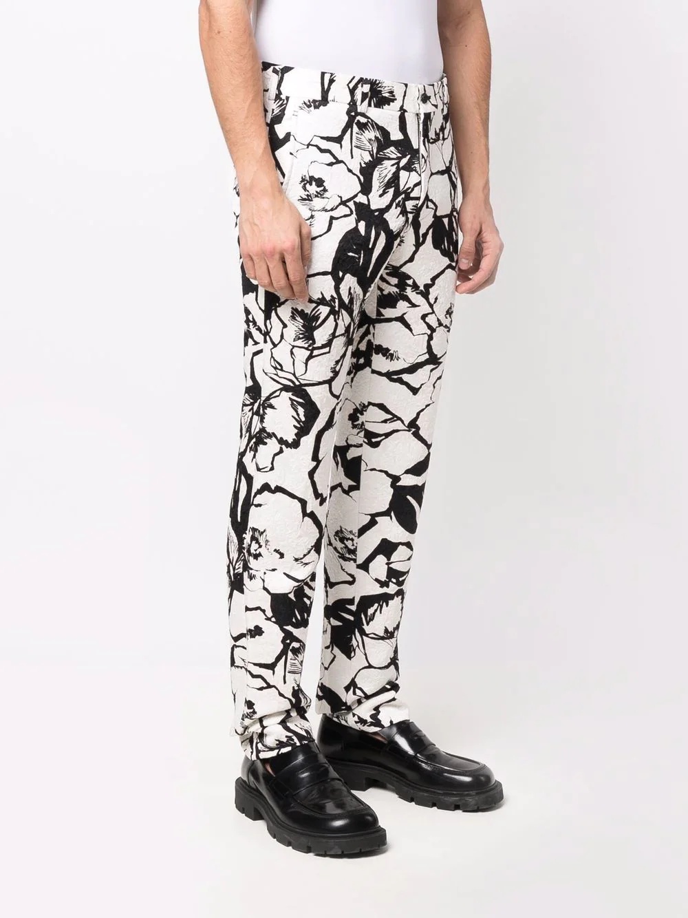 floral-print straight-leg trousers - 3