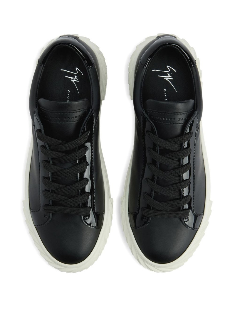 Blabber patent-leather lace-up sneakers 4