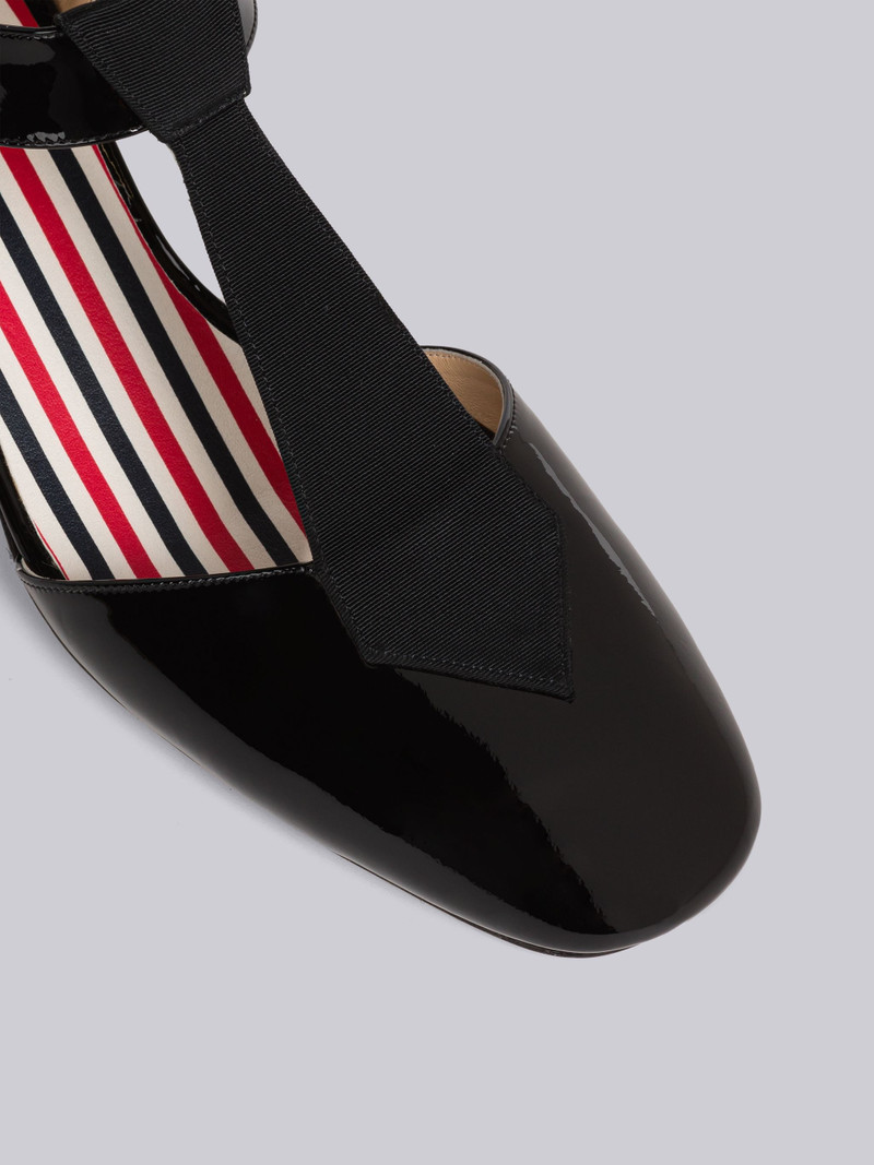 Thom Browne Soft Patent Leather Heeled Neck Tie Thom John outlook