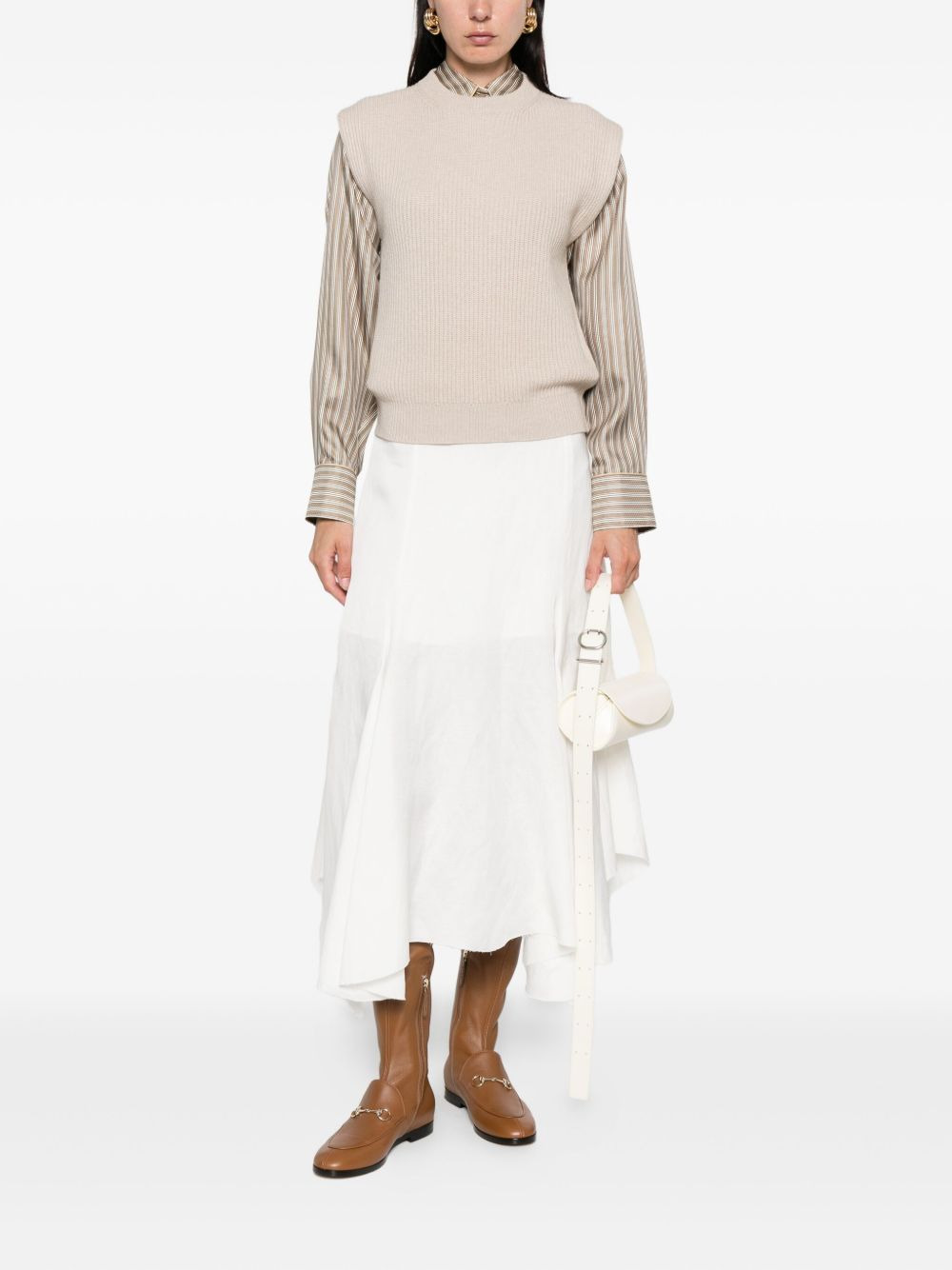 ribbed sleeveless sweater - 2