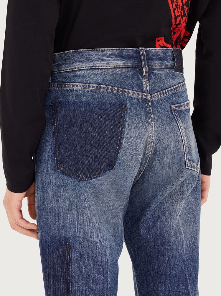 WASHED DENIM TROUSER - 4