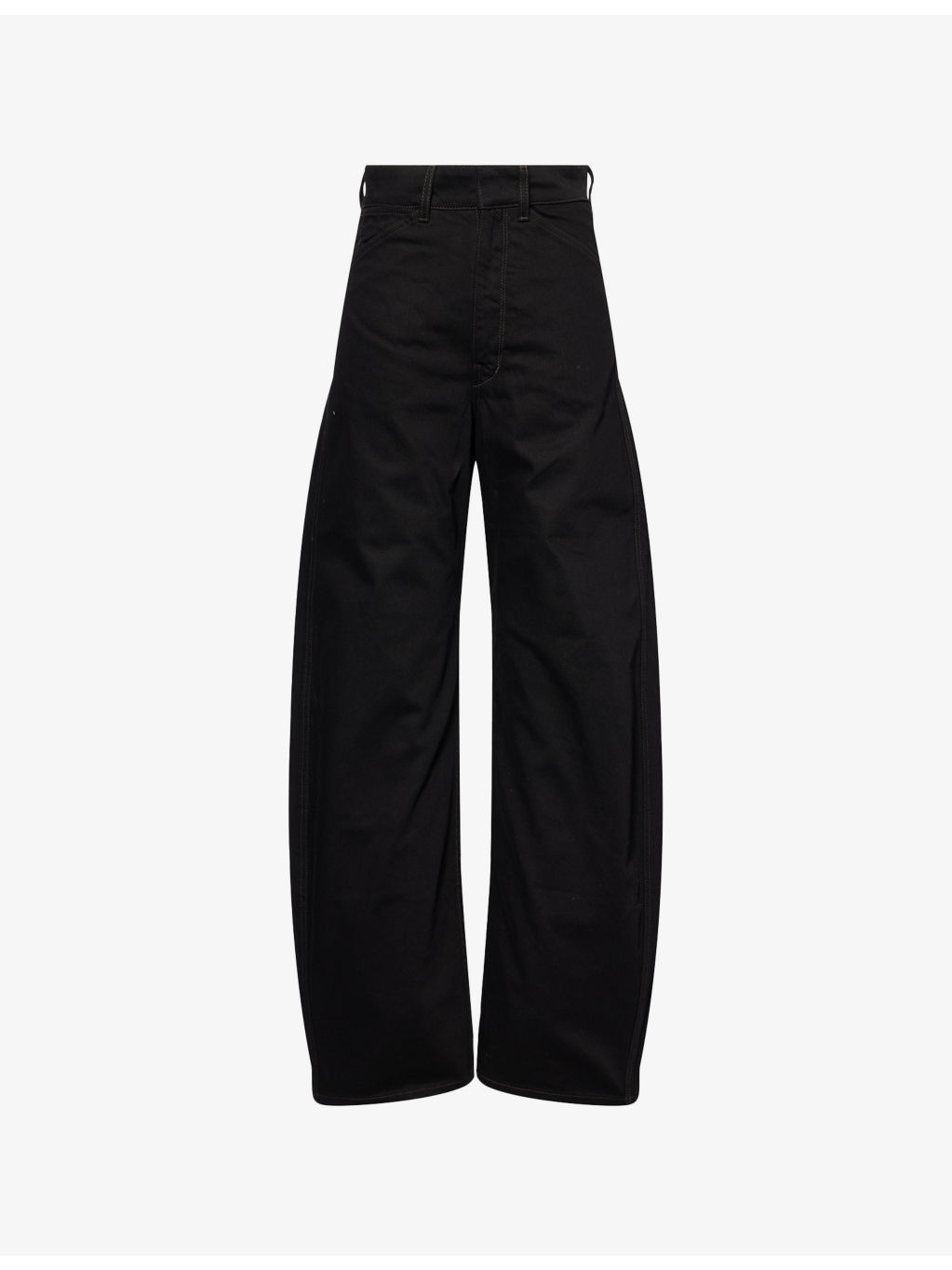 High-Rise Curved Denim Jeans - 1