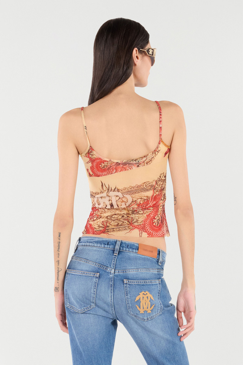 Top with Thin Straps and All-Over Print 4