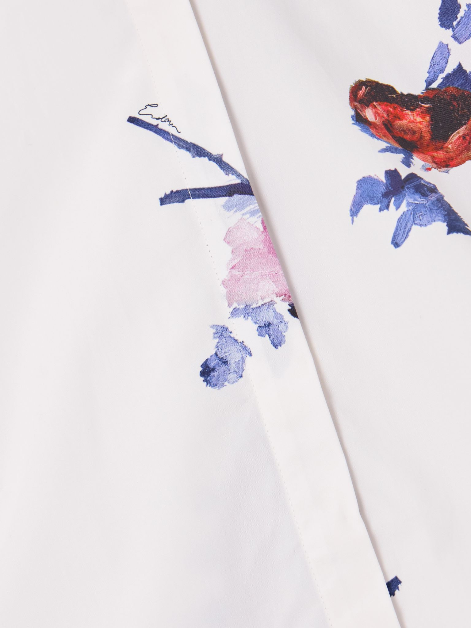Tiered floral-print cotton-poplin mini shirt dress Multi - 4