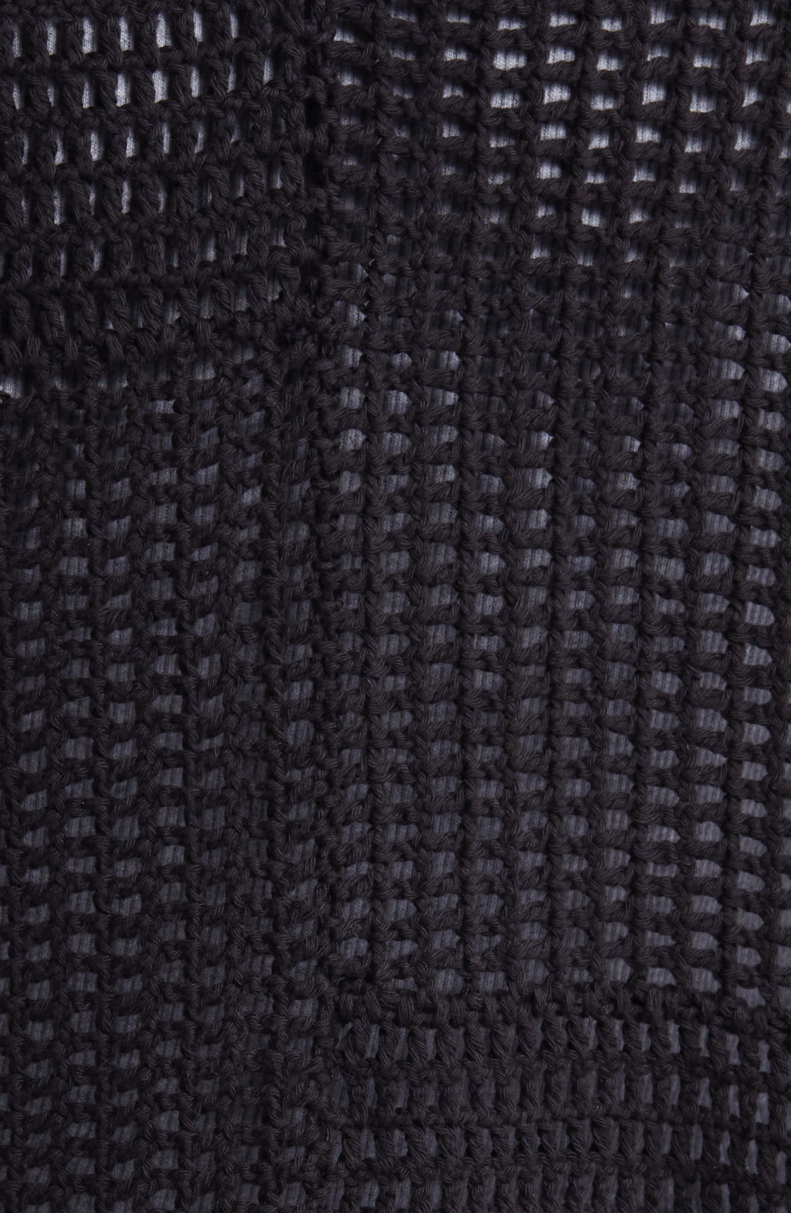 Mixed Open Stitch Cotton Cardigan - 6