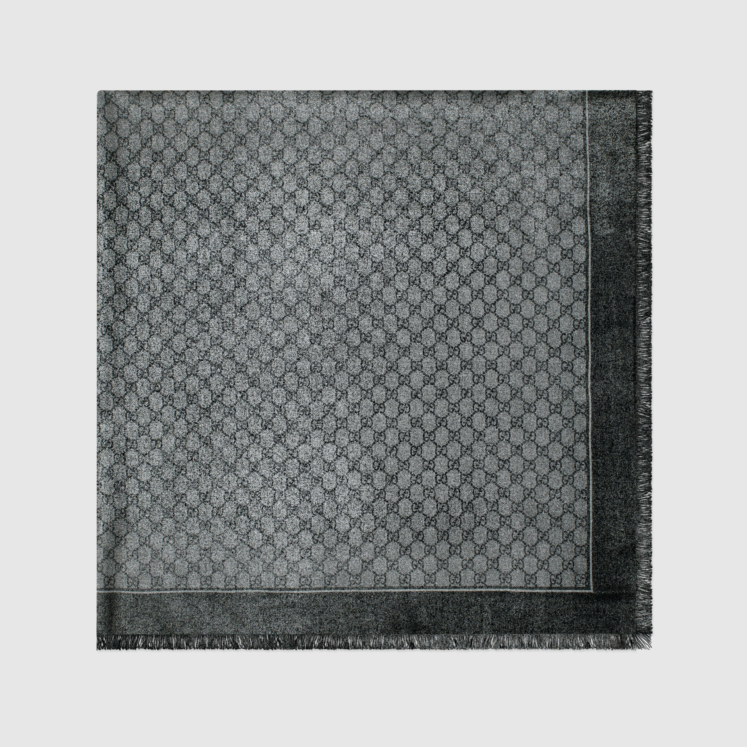 GG wool jacquard shawl - 2