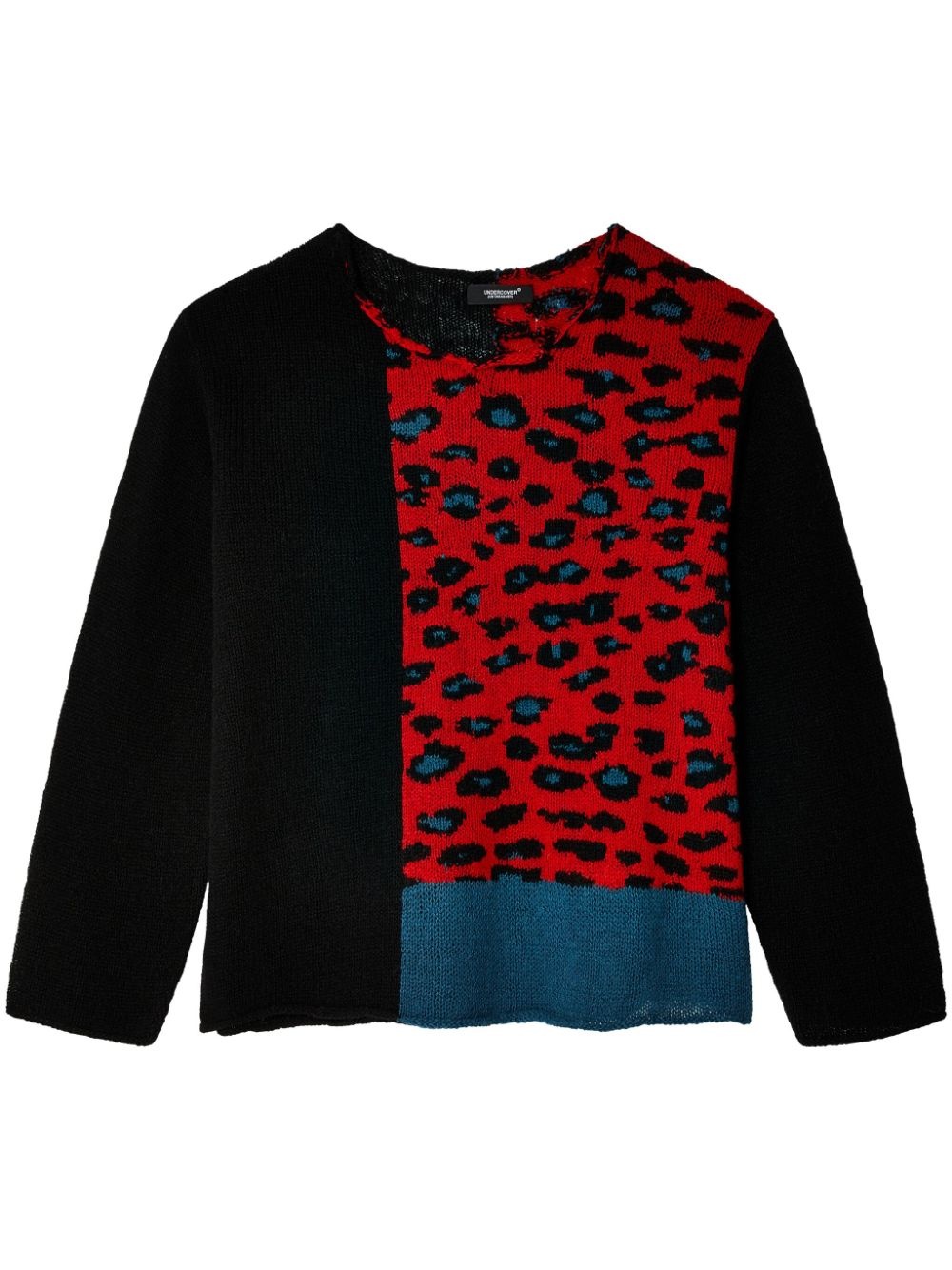 leopard-intarsia wool jumper - 1