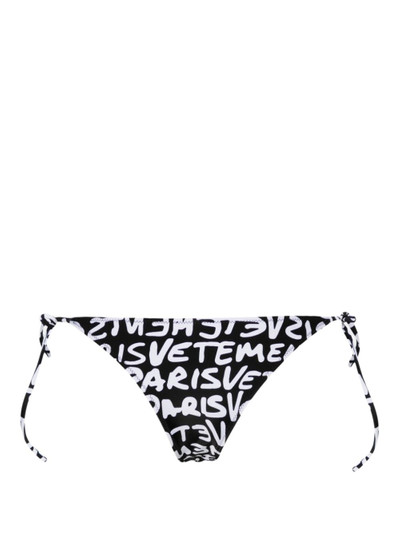 VETEMENTS logo-print bikini bottoms outlook