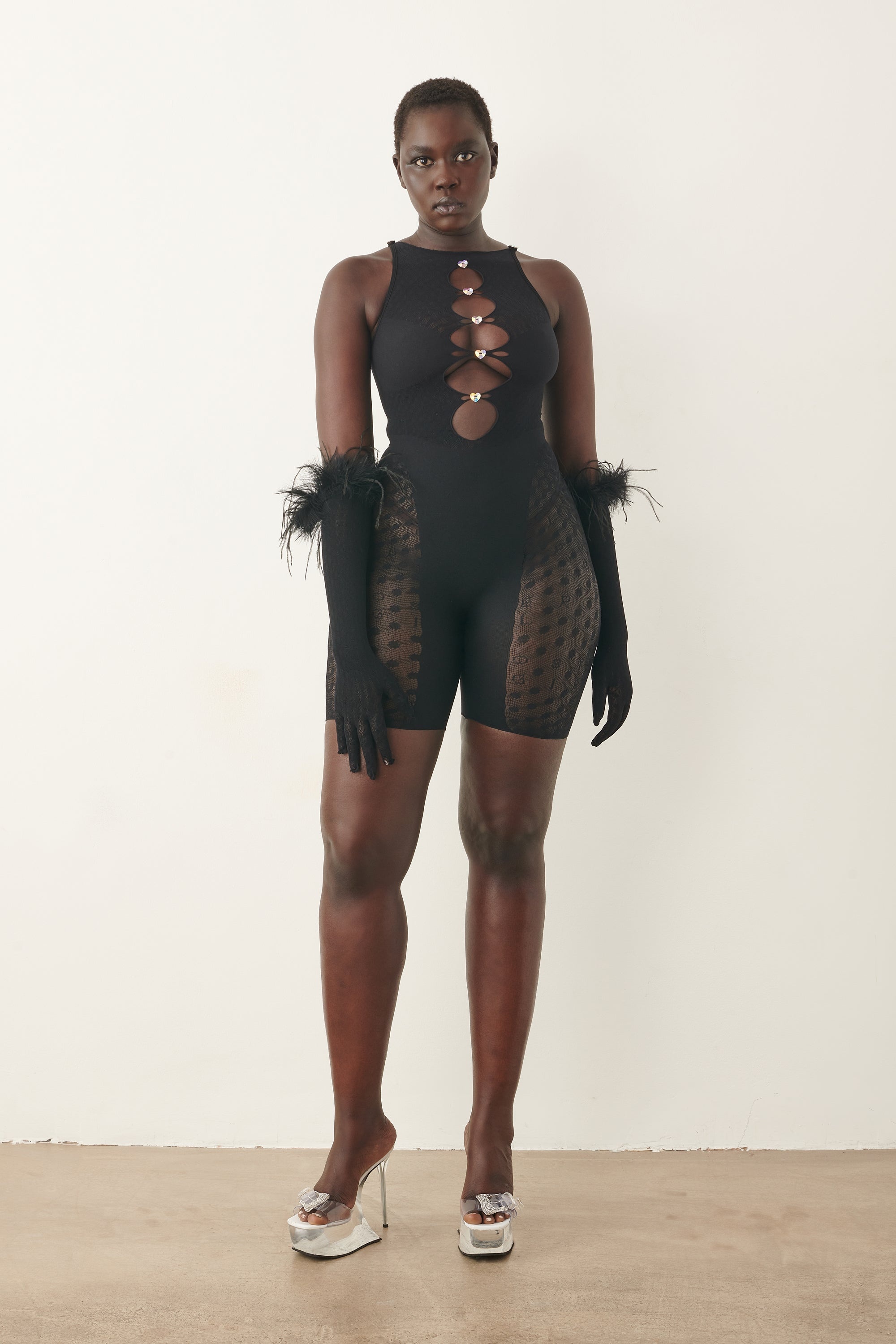 JETTA JUMPSUIT X GWENEVERE GLOVES SET JET BLACK - 7