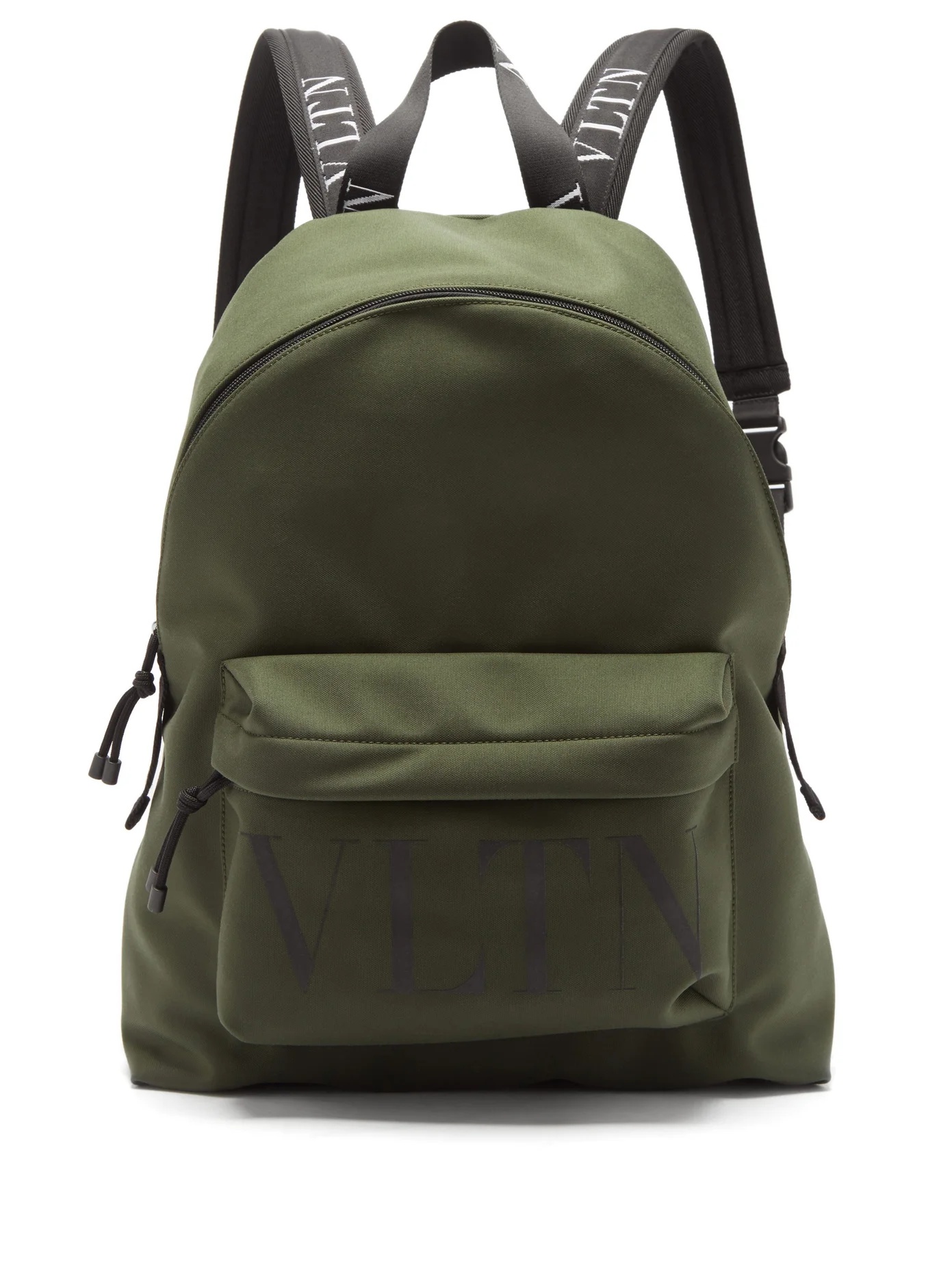 VLTN logo-print canvas backpack - 1